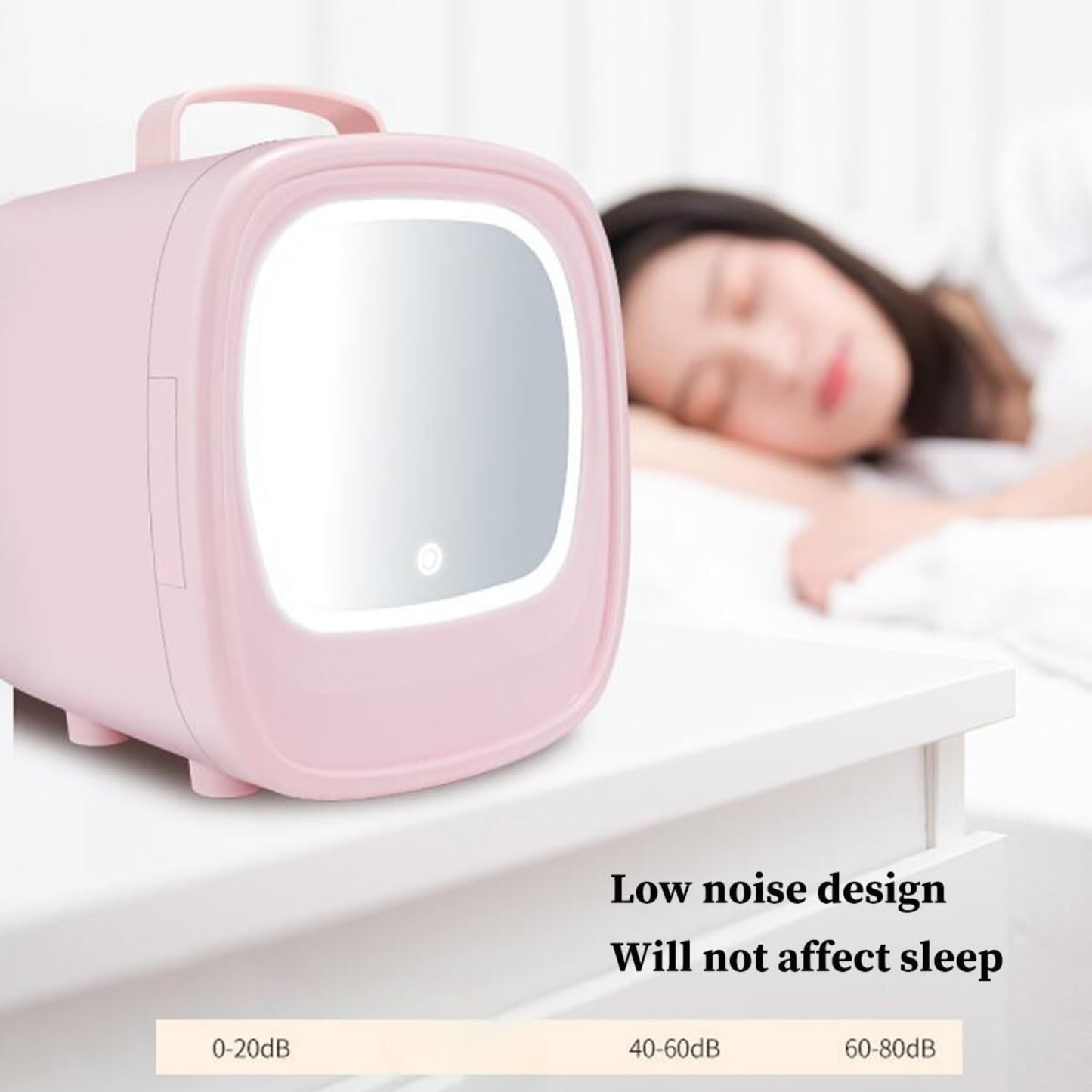 Mini hladnjak za kozmetiku s LED ogledalom – 6L