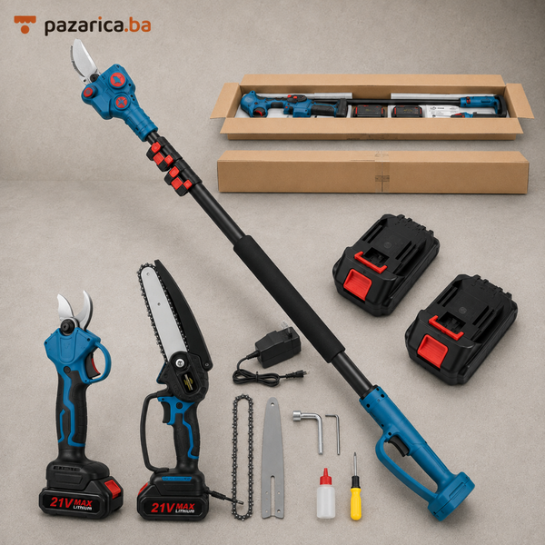 Agram Tools teleskopski aku set: pila i škare za grane - 240cm