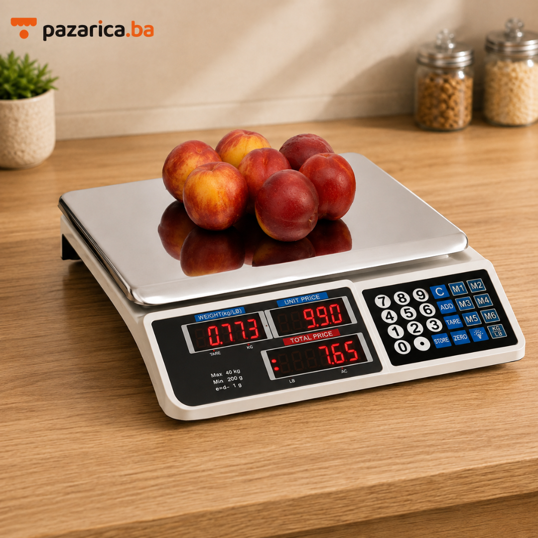 Digitalna vaga 40 kg s LCD zaslonom